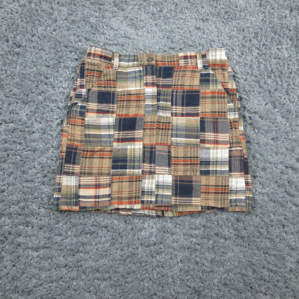 Brooks Brothers Skirt Womens 4 Plaid Patchwork Mini Preppy Chic 30x16*